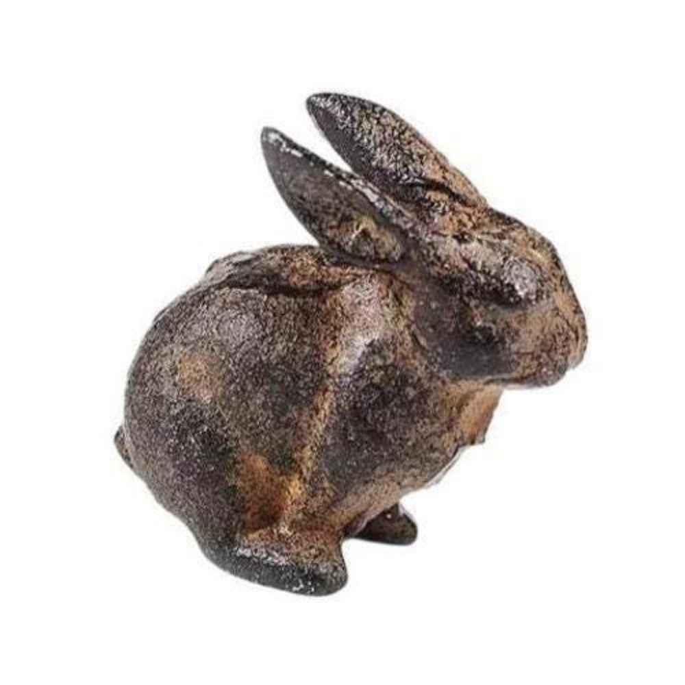 Small Cast Iron Rabbit Bunny Rustic Farmhouse Decor - Picture 6 of 12